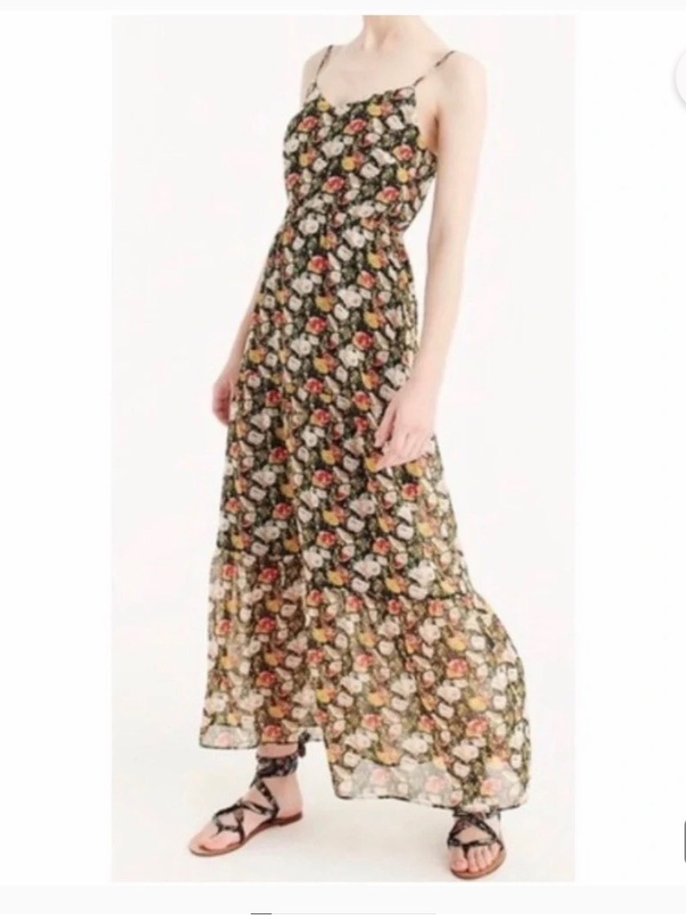 J. Crew Mercantile Sweat Pea Floral Maxi Slip Dress